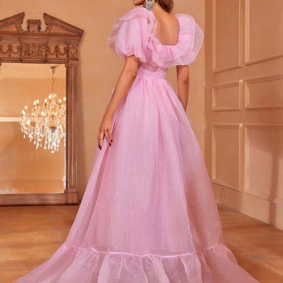 Pink Elegant Women's Formal Maxi Dress - Picture 2 of 7